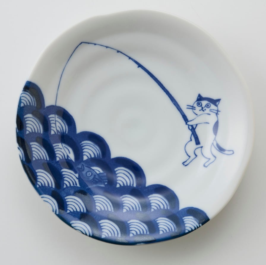 N7-3053C SHICHITA 猫 小皿揃 木箱入 | 山勝美濃陶苑 公式オンライン