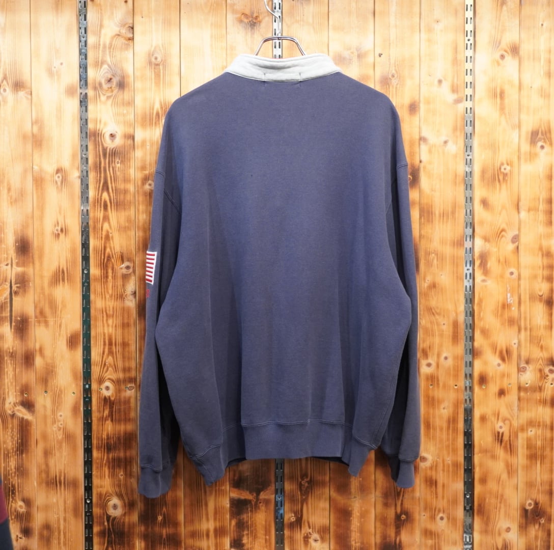 90s polosport ralphlauren ハーフジップ プルオーバー スウェット LL
