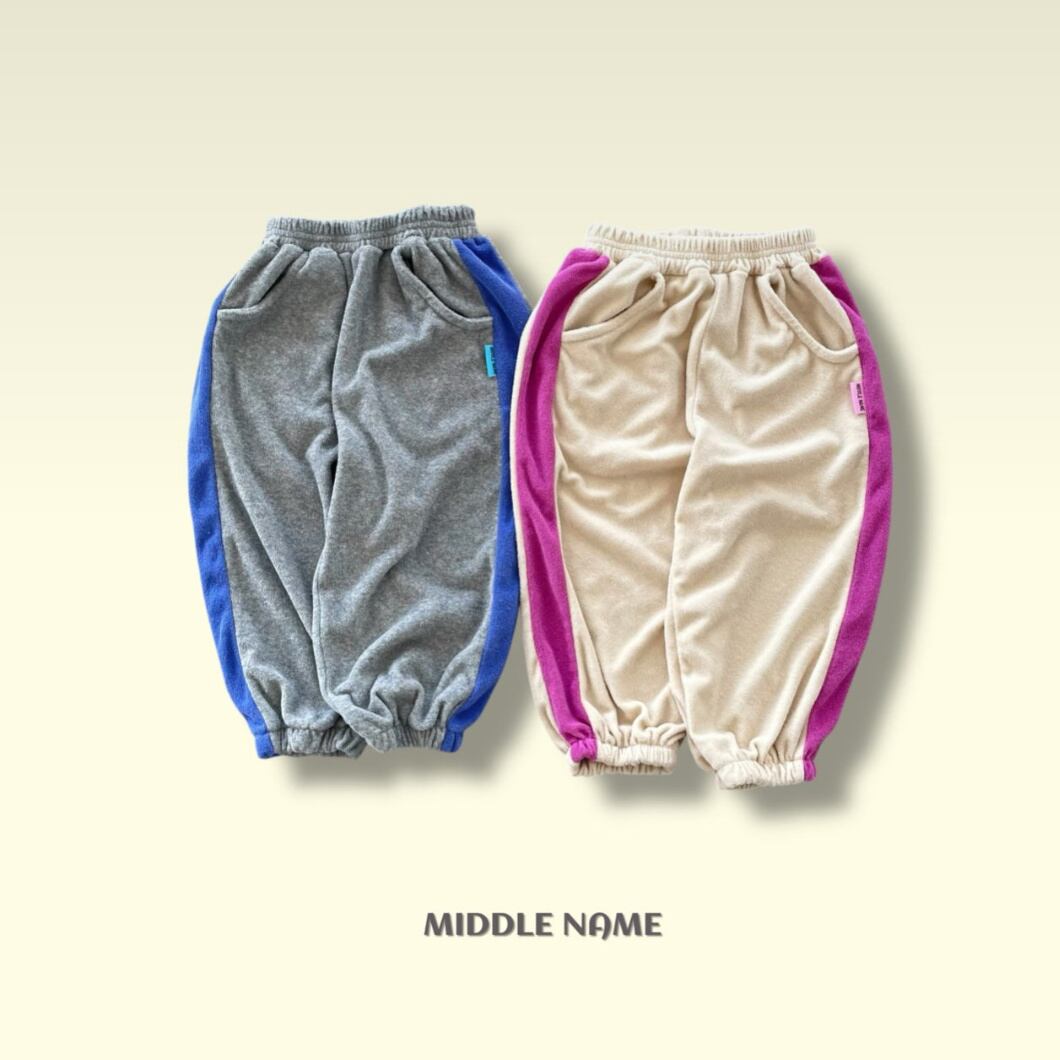 《送料無料》予約:テリー配色パンツ【MIDDLENAME】※ジュニアサイズ