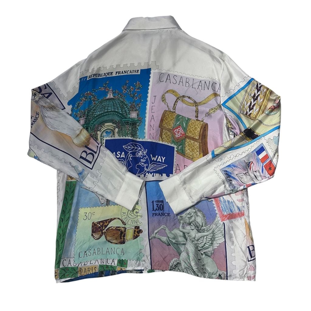 Casablanca カサブランカ 22FW Long-Sleeve Silk Shirt 'Souvenirs De