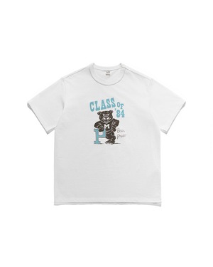 [EASTLOGUE] UNIVERSITY BEAR T-SHIRTS / OFF WHITE 正規品 韓国ブランド 韓国ファッション 韓国代行 イーストローグ 日本 店舗