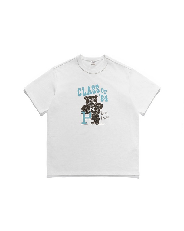 [EASTLOGUE] UNIVERSITY BEAR T-SHIRTS / OFF WHITE 正規品 韓国ブランド 韓国ファッション 韓国代行 イーストローグ 日本 店舗