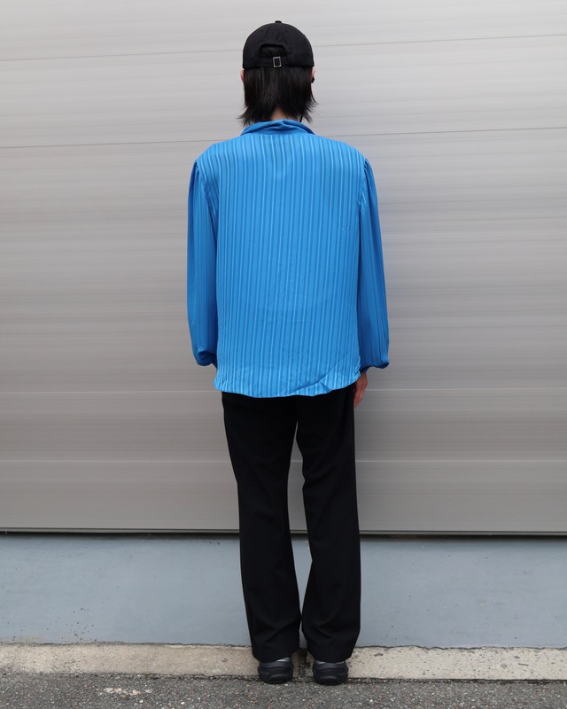 arm volume stripe sheer shirt