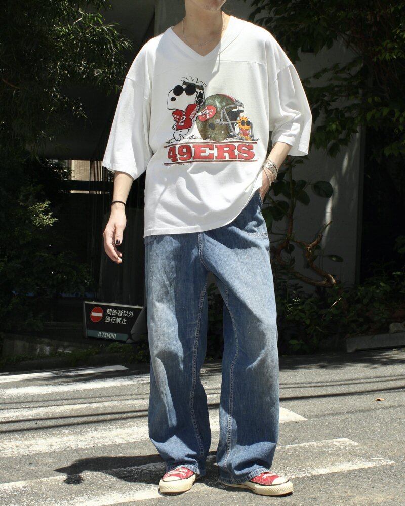 Vintage Football Snoopy T-shirt [49ERS] [1970s ~ ARTEX] | beruf