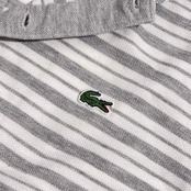 LACOSTE ラコステ REGULAR FIT マルチボーダー 鹿の子 半袖 ポロシャツ  FR 5 / US L /グレー系 メンズ