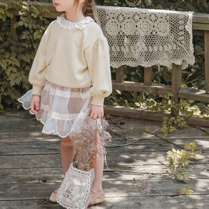 秋花びらフリルパフスカート