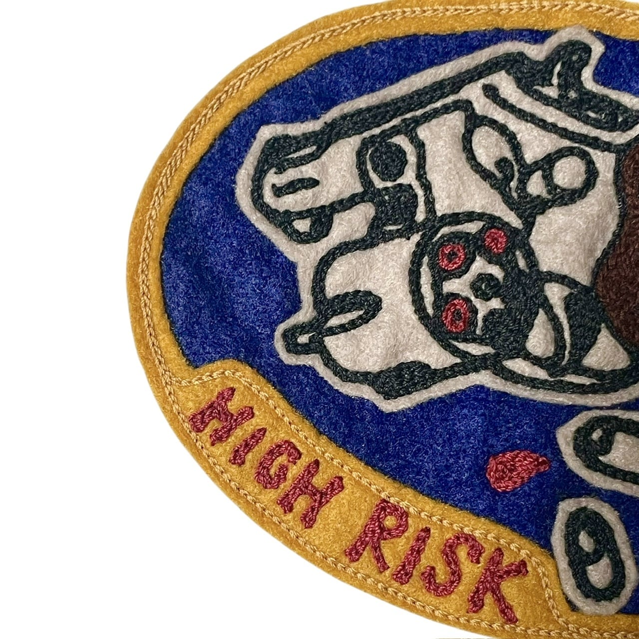 HIGH RISK” FELT PATCH チェーンステッチフェルトワッペン | 【RIOTT