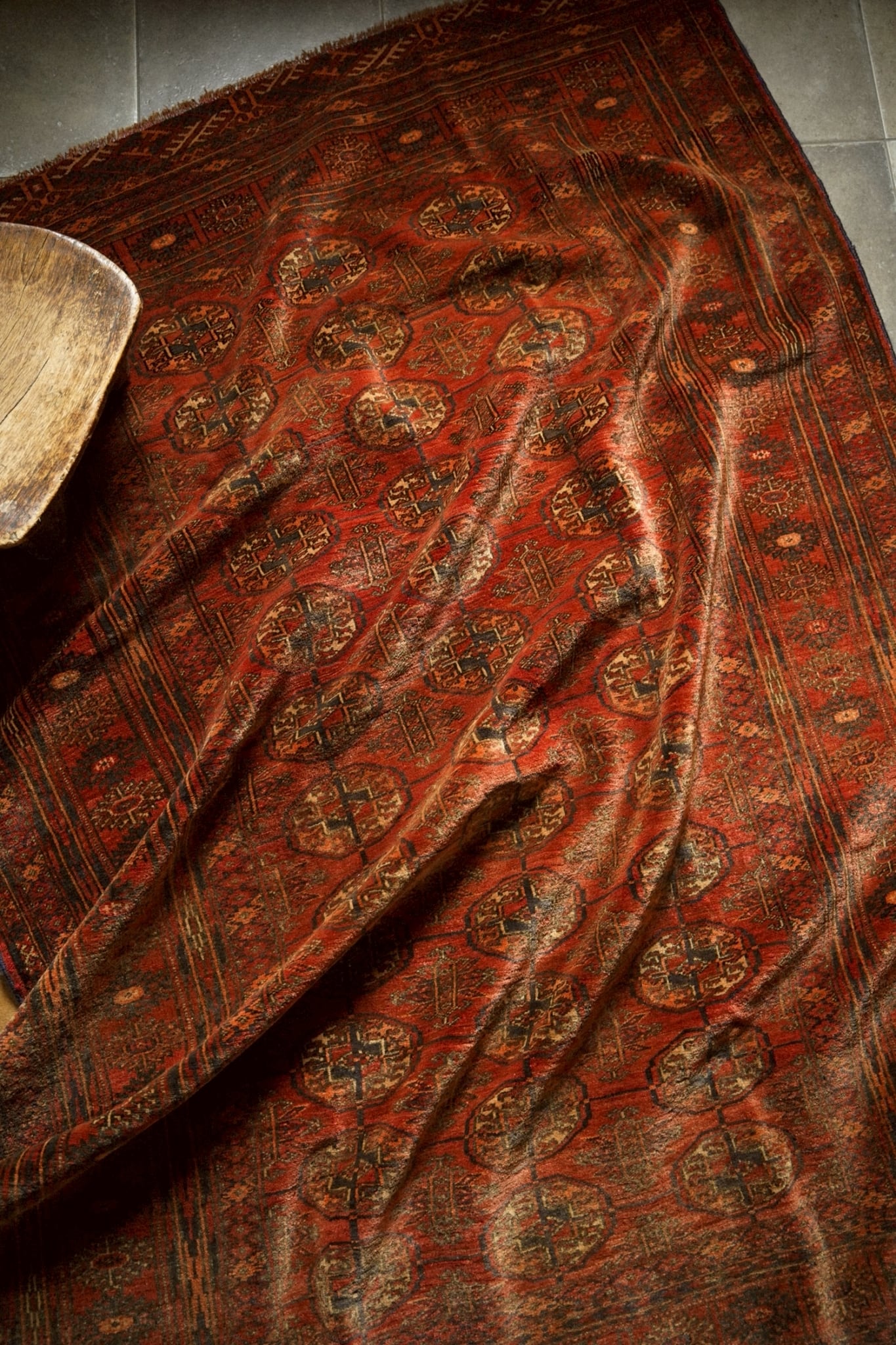 1600-Vintage Turkmen Mauri rug