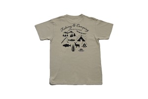 【M】Angler's Base Fishing&Camping Tshrit _ シルバーグレー M