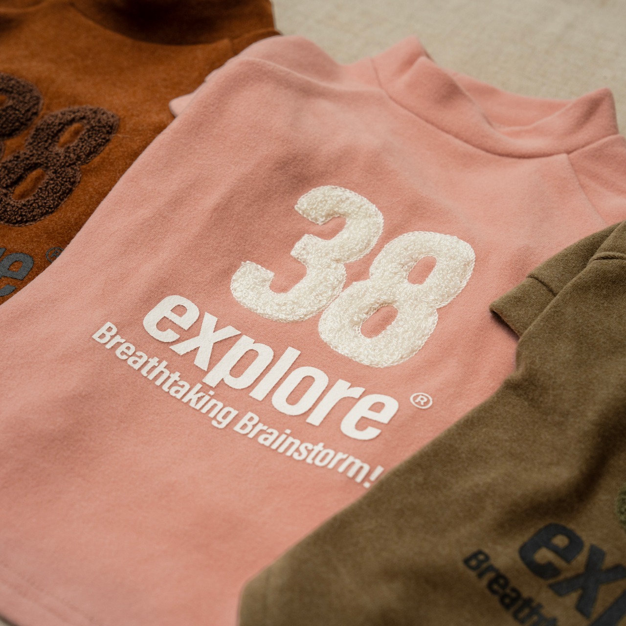 38DOG LOGO EMBROIDERY TEE / PINK