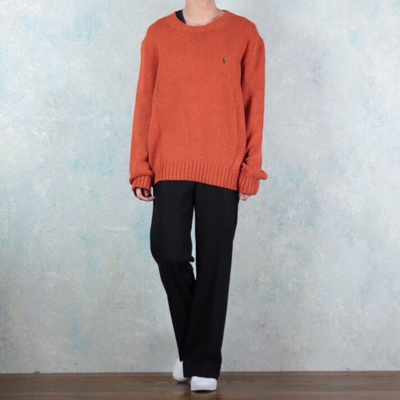 Polo by Ralph Lauren オレンジカラー オーバーサイズ コットン ニット 