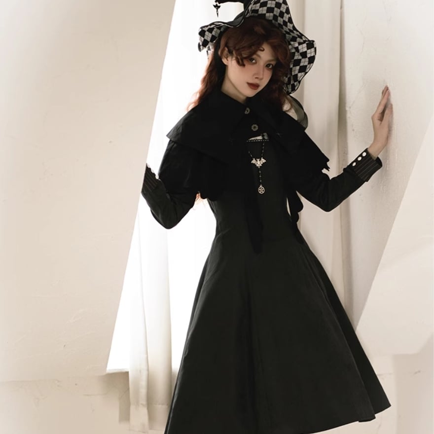 ゴスロリ ワンピース 修道女 シスター ネックチェーン付属 クラシカル