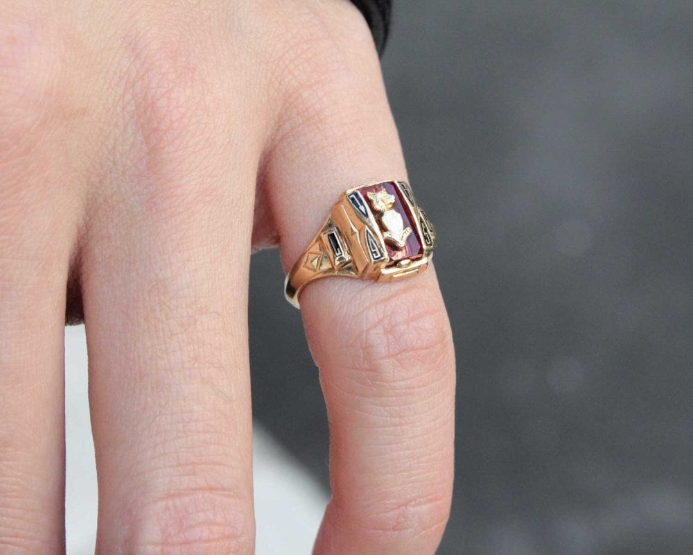 アクセサリー K10YG JOSTEN College Ring 1965 Vintage K10YG JOSTEN College Ring 1965 Vintage