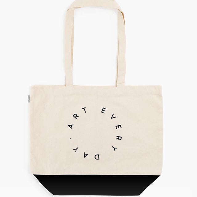 Poketo "Art Every Day Tote in Black" キャンバストートバッグ