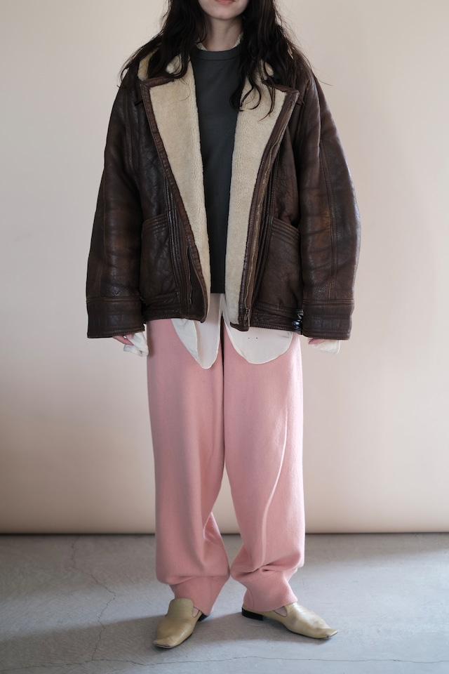 VINTAGE / Euro Dolman Sleeve Mouton Jacket