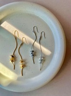 crushed rock pierce/earrings     gold/silver