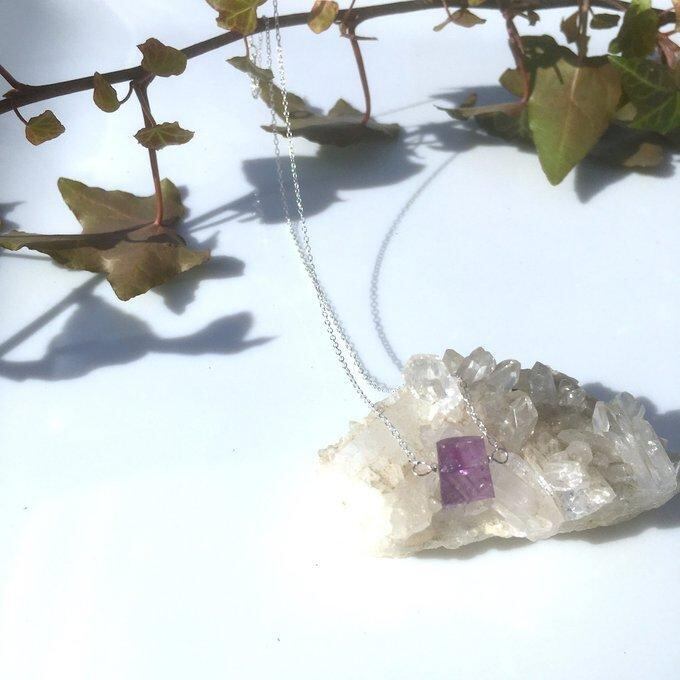 【一点物】✦2月の誕生石✦⋆.· Natural Beauty ― SV925リバーシブルのアメジストネックレス⋆.·✦