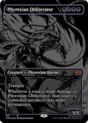MTG《ファイレクシアの抹消者/Phyrexian Obliterator(ONE)》英語 オイルスリック・Foil