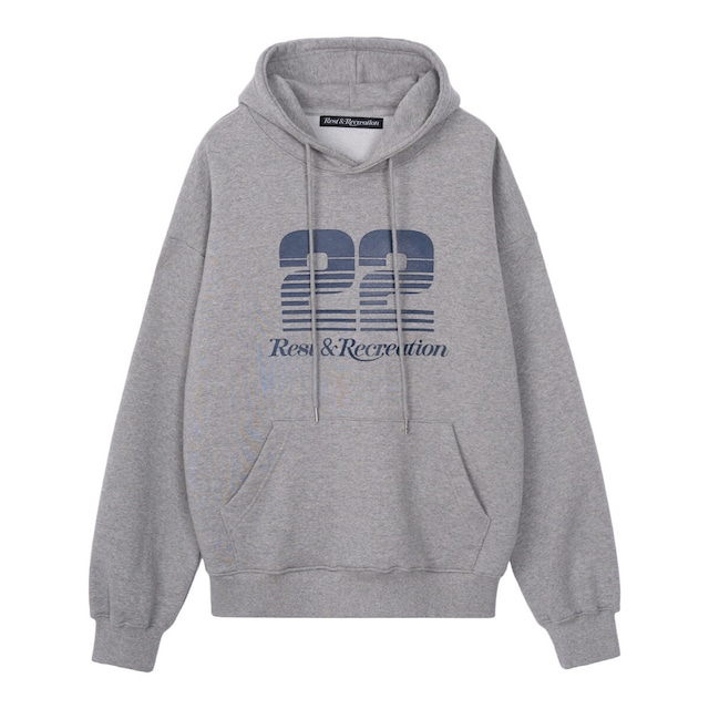 [rest & recreation] RR 22 LOGO OVERSIZED HOODIE - GREY 正規韓国ブランド 韓国ファッション 韓国代行 rest recreation レストアンドレクリエーション restrecreation