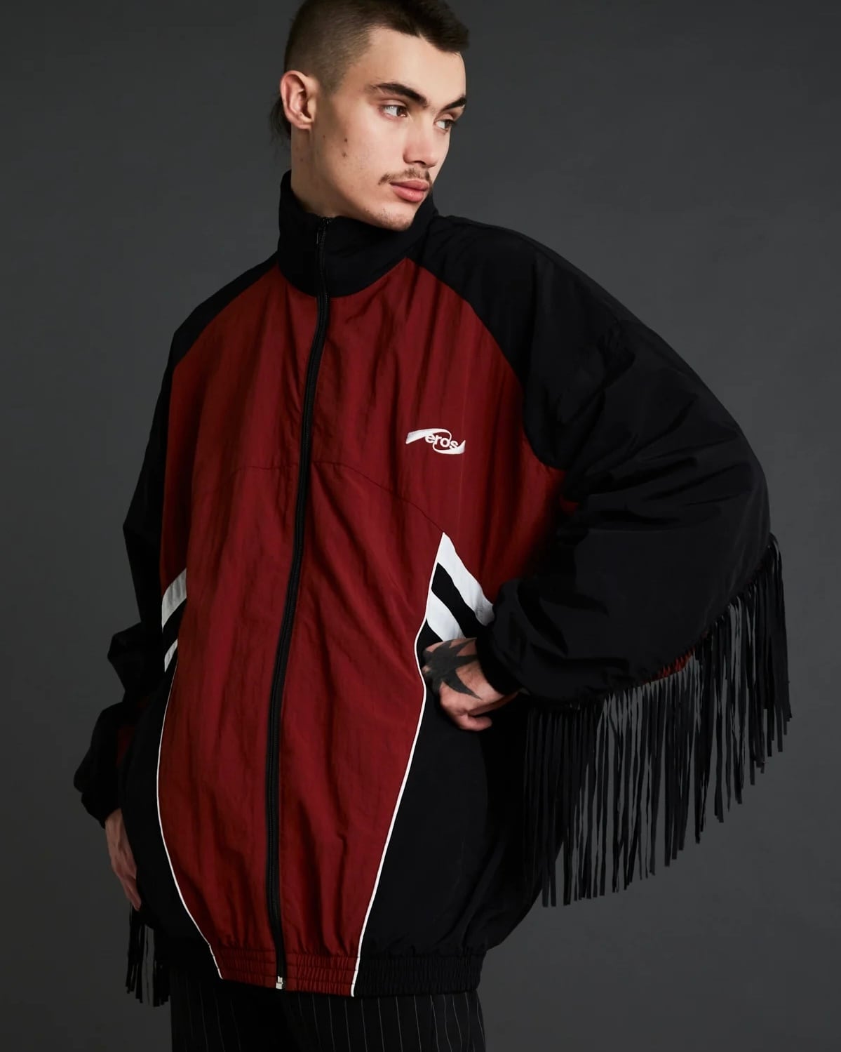 MARTINE ROSE / FRINGE TRACK JACKET | Answer MARTINE ROSE / FRINGE TRACK JACKET | Answer