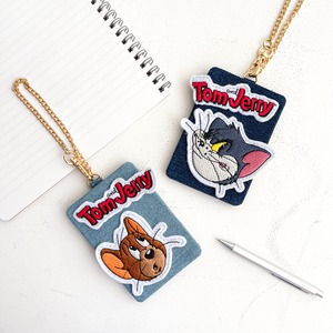 F248138_TOM and JERRY×Flapperデニムアップリケパスケース