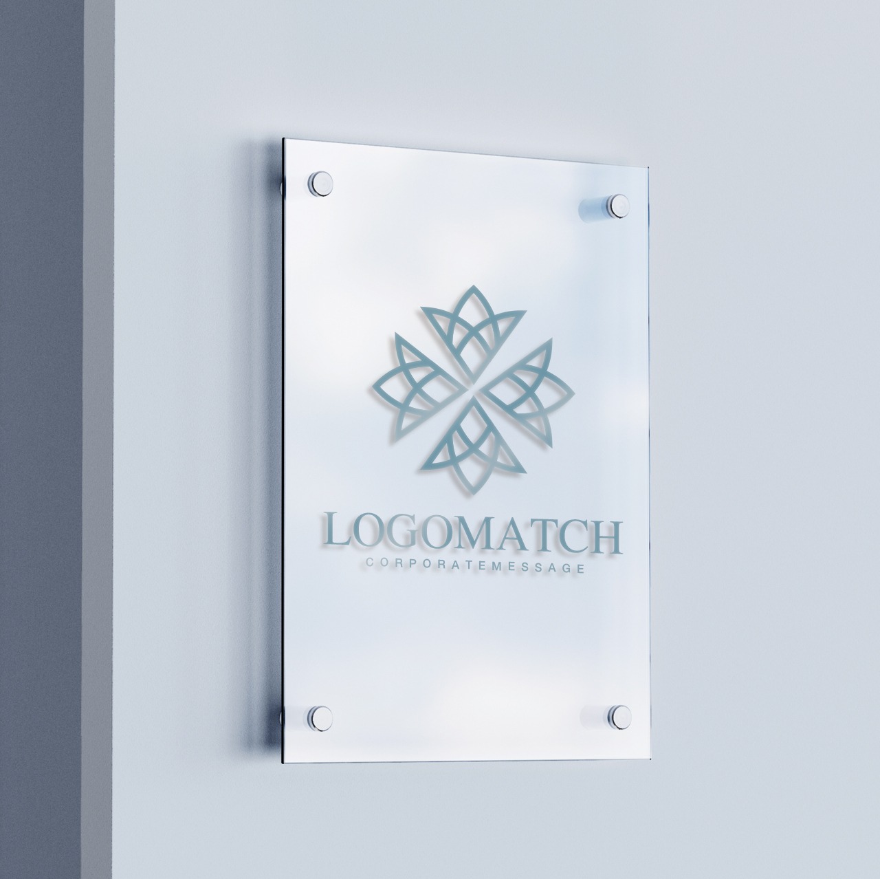 広がりと調和の花のロゴ