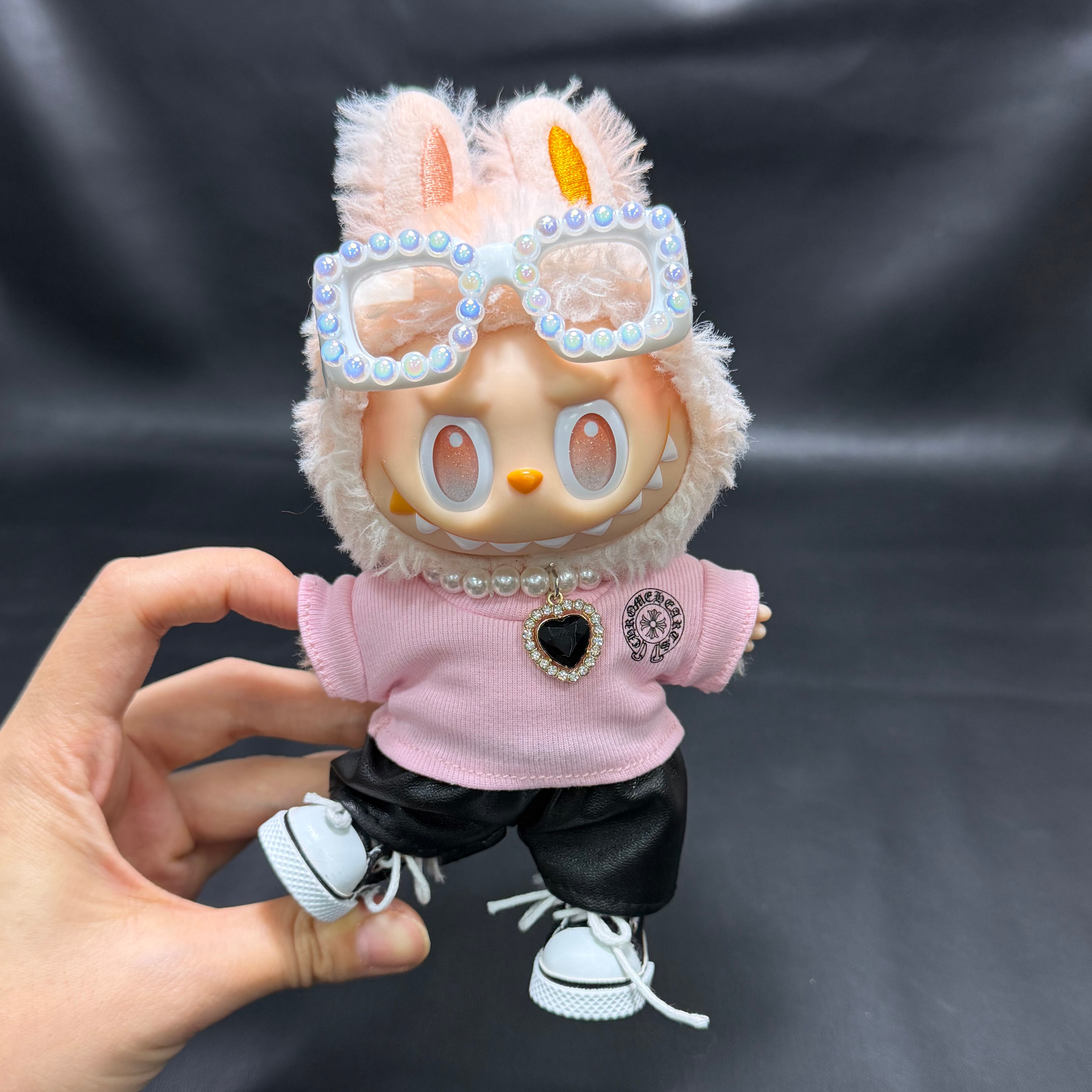 ぬいぐるみ用衣装セット（ピンクジャケット・黒パンツ） ぬいぐるみ用衣装セット（ピンクジャケット・黒パンツ） 【公式通販】