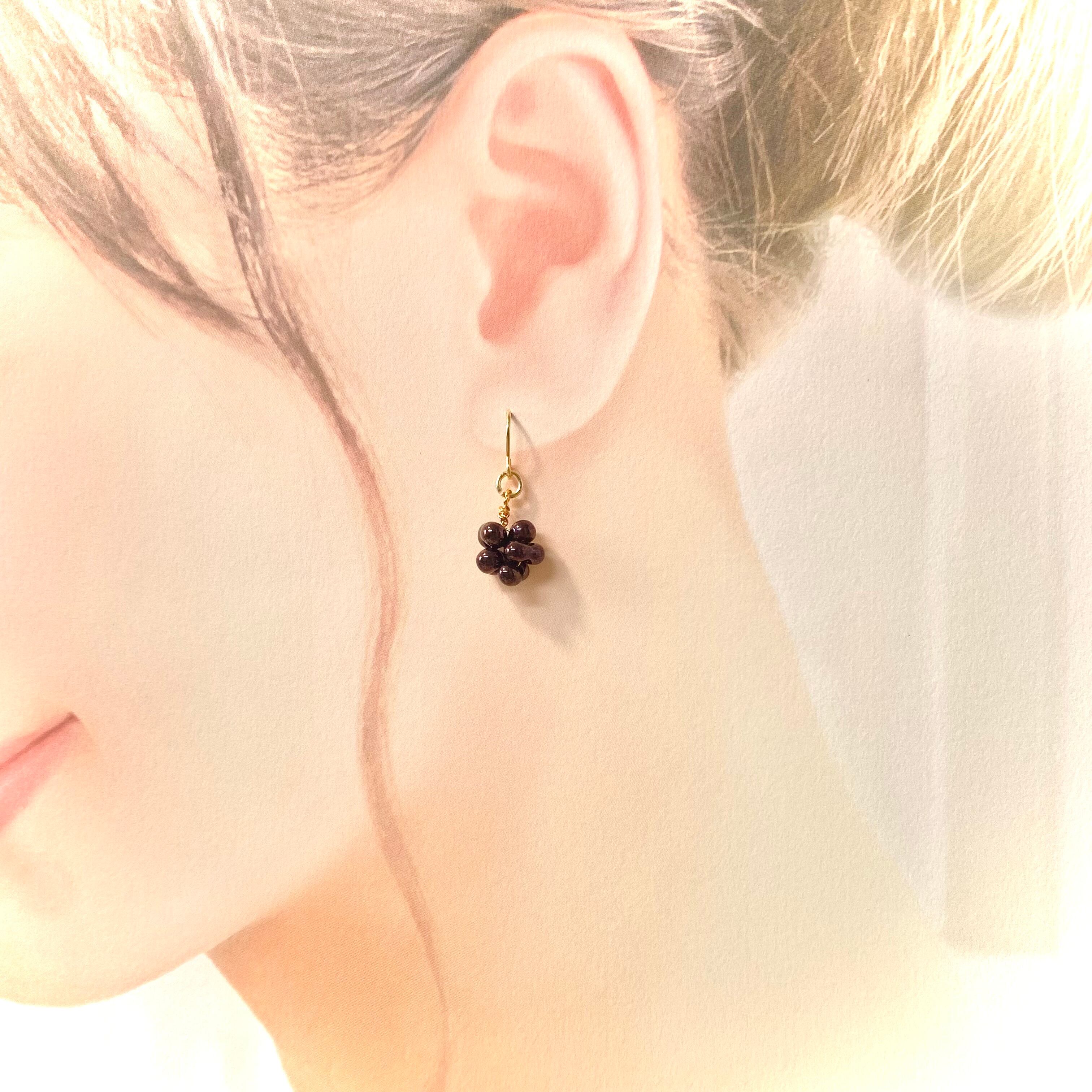 ファルファーレ シンプル チョコ ピアス・イヤリング | Fav handmade