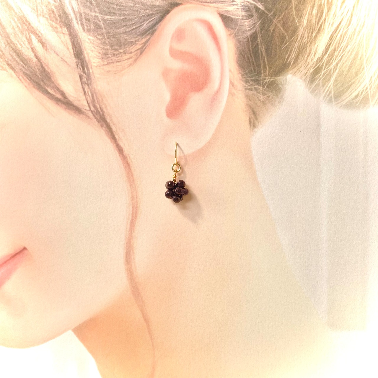 ファルファーレ シンプル チョコ ピアス・イヤリング | Fav handmade