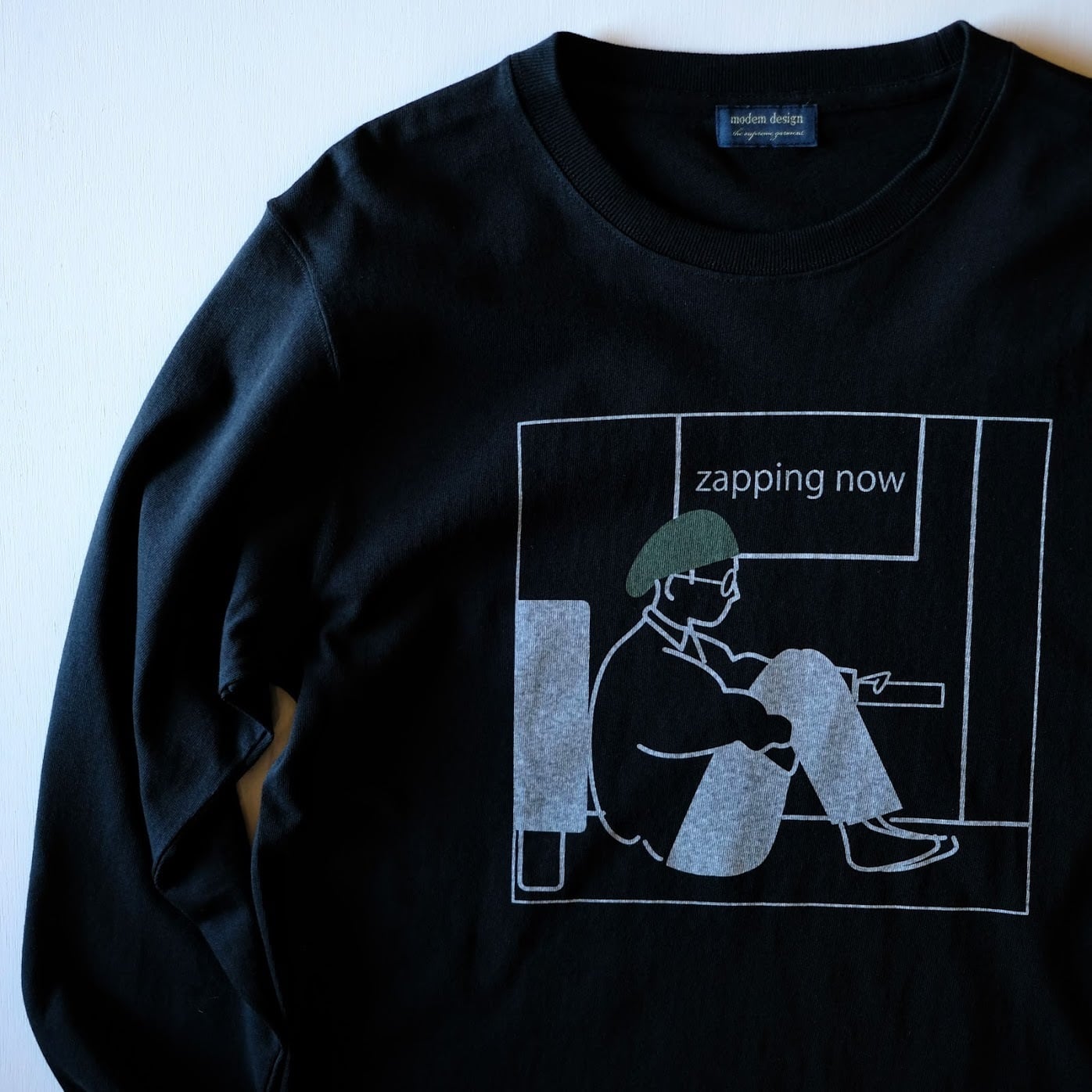 Modem Design Zapping Now L S T Shirt Dros Dro