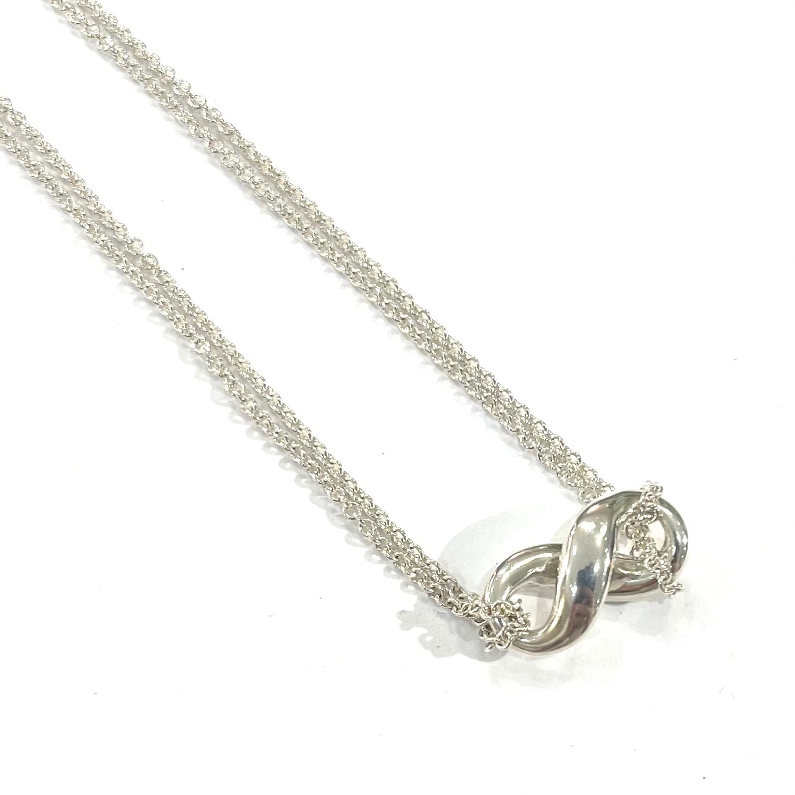 限定価格【TIFFANY&Co.】2765 ダブル チェーン 立体 インフィニティ