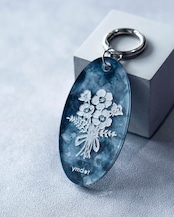 【数量限定】植物標本 key ring　◇ネモフィラ