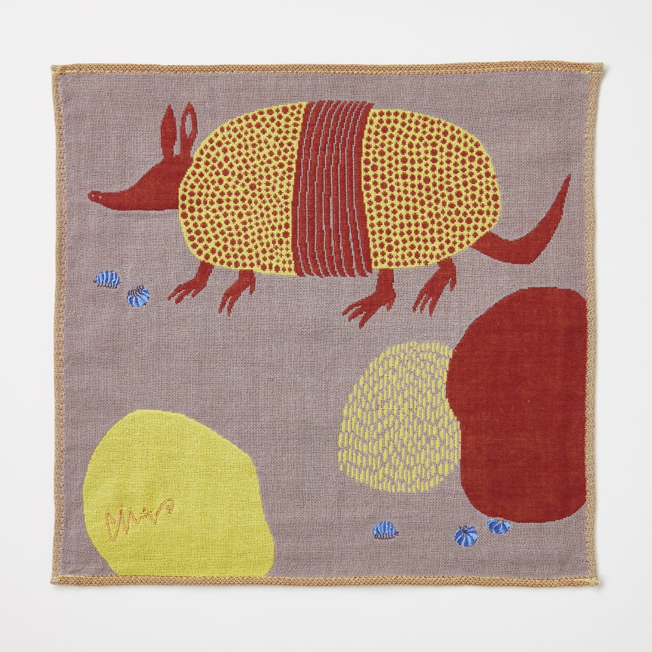 ガーゼハンカチ/アルマジロと団子虫 A-65934-86-GY | くすばしタオル