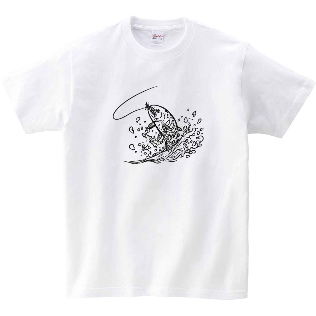 選べるデザイン ヤマメ釣り 線画 山女魚 Tシャツ rf24 半袖・長袖 渓流