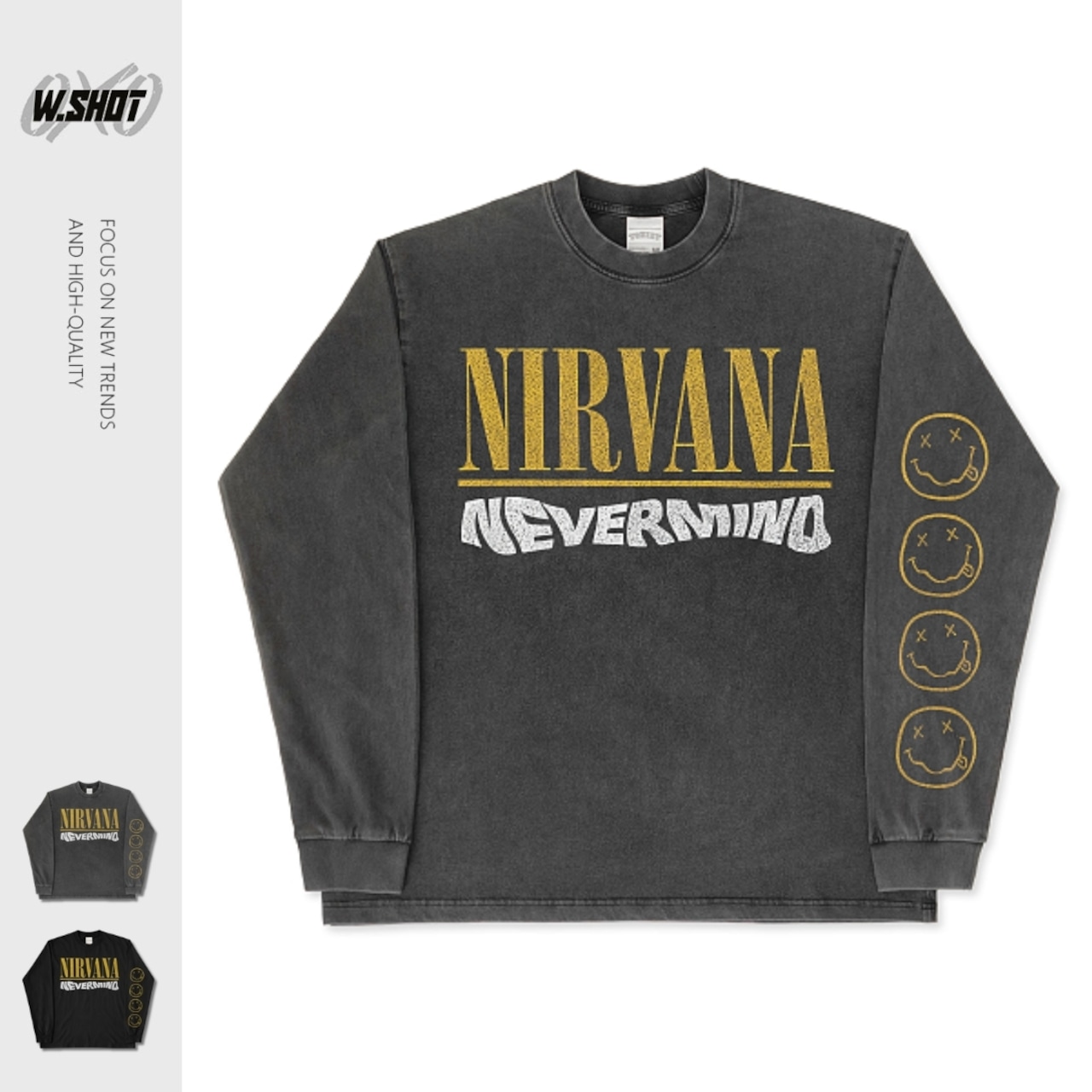 VINTAGE ストリート NIRVANAバンド ロングTシャツ T2311
