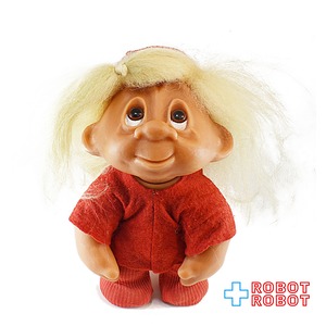 DAM トロール #243 赤服白髪の女 24センチ 1979 トロル人形