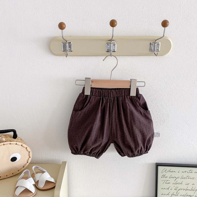 【BABY】総柄ドットプリントコットンハーフパンツ - 16