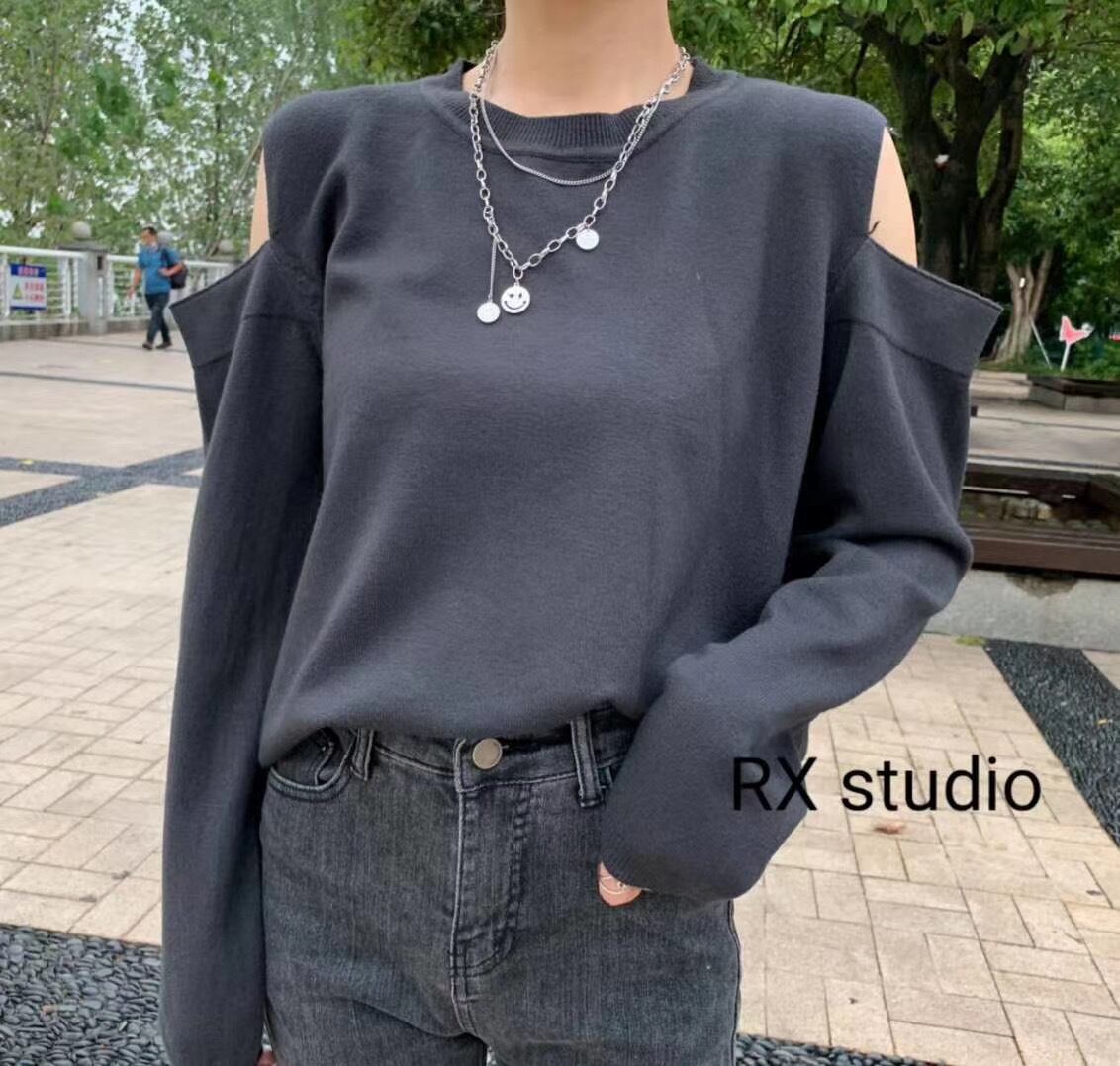 オープンショルダーニット