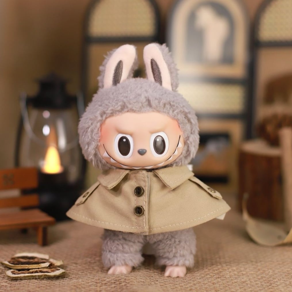 10cmぬいぐるみ用 ラブブ用 着せ替え服 ちびぬい服 推し活 探偵服 3点