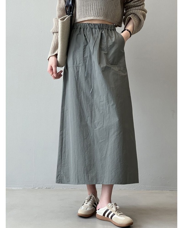 Drawstring Pocket Skirt