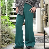 70's color flare slacks green