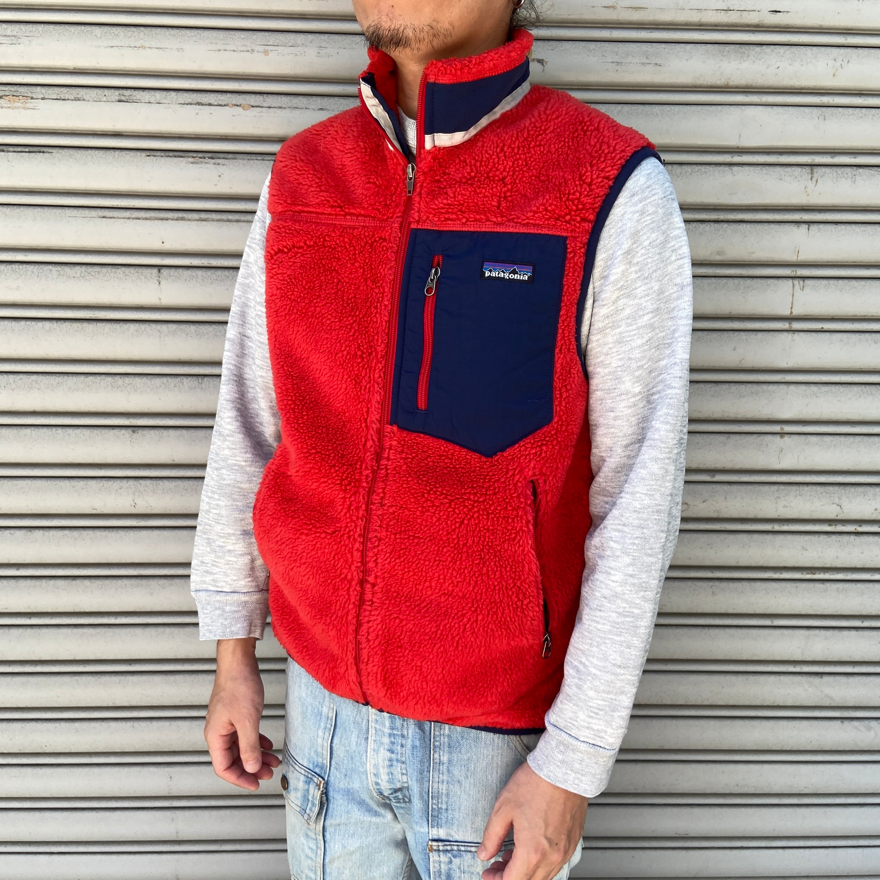 patagonia クラシックレトロXベスト ボアフリース 12年製 赤 S | 古着