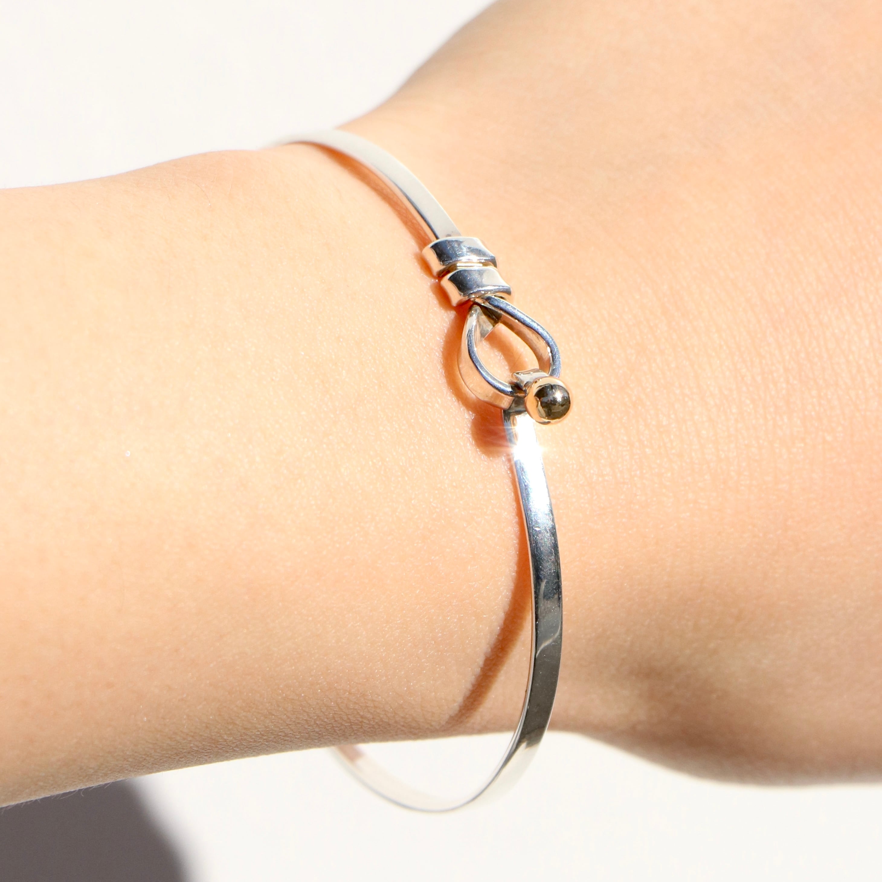 バングル TIFFANY&Co. もらい ティファニー ダブルフック&アイ 14K刻印