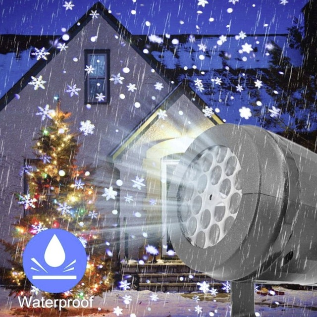 クリスマス 雪の結晶 プロジェクター 装飾 イルミネーション ライト 豪華 クリスマスオーナメント 豪華セット クリスマスツリー 飾り付け 飾り 華やか おしゃれ クリスマスパーティー きれい ホワイトクリスマス 聖夜 聖なる夜 Aio Online Store