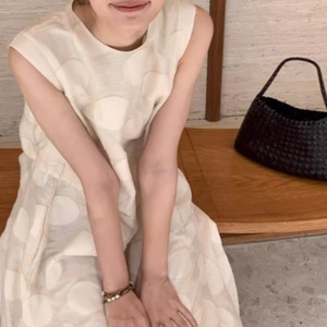 ドットノースリーブワンピース 21784