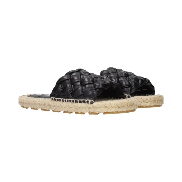 BOTTEGA VENETA ボッテガヴェネタ レディース スライドサンダル レザー ブラック