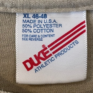 【DUKE】80s 90s 無地 ベージュ Tシャツ オーバーサイズ ビッグシルエット USA製 アメリカ古着