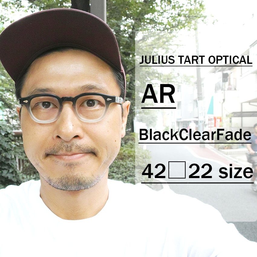 JULIUS TART OPTICAL / AR / ブリッジ:22ｍｍ / Black Clear Fade