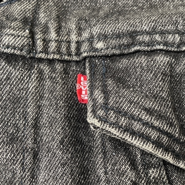 Levi's リーバイス デニムジャケット 90s USA製 70507 先染め ブラック ヴィンテージ古着 XL 画像4