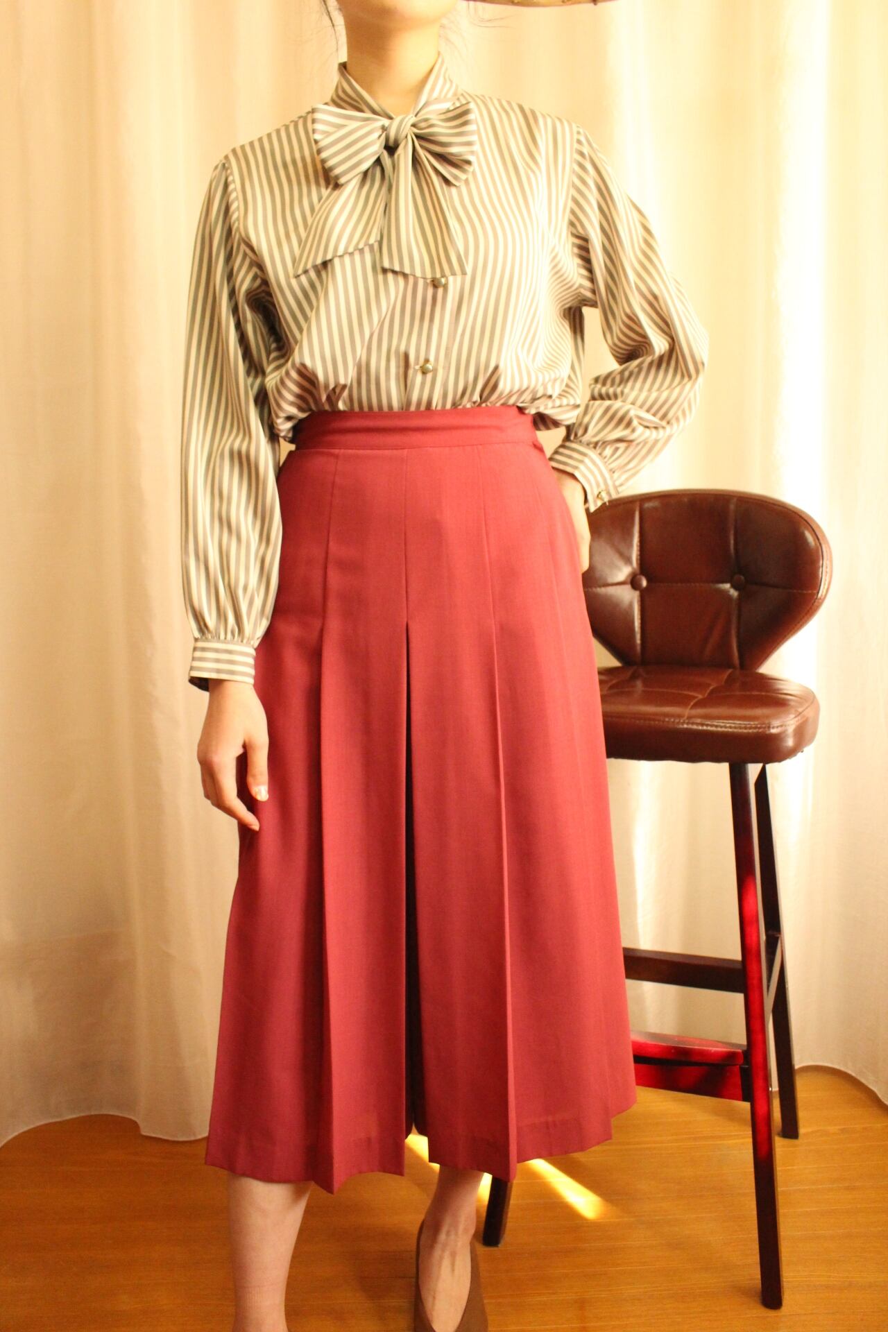 プリーツキュロット ローズピンク